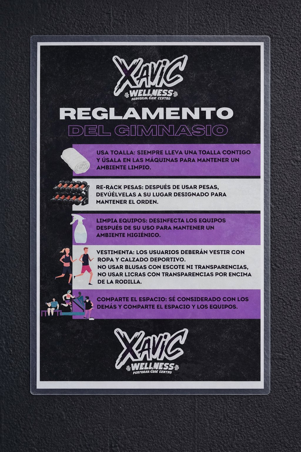 Reglamento del Gimnasio Xavic