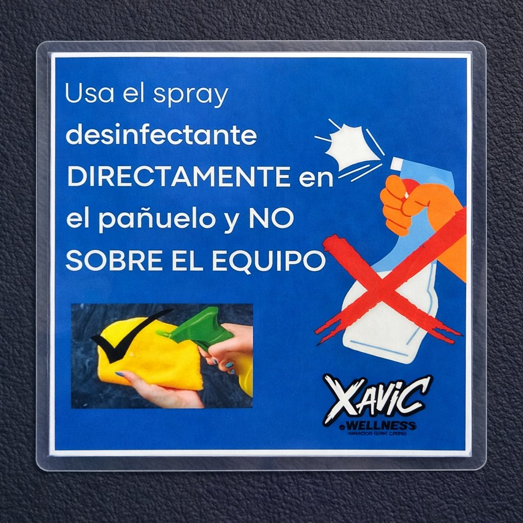 Usa el spray en el pañuelo, no sobre el equipo